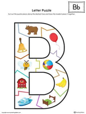 *FREE* Letter B Puzzle Printable (Color) | Letter b activities, Letter ...