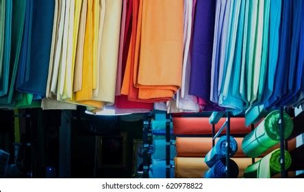 Raw Materials Fashion Industry Colorful Fabrics Stock Photo 620978822 ...