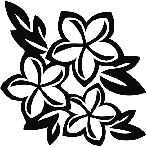 Hawaiian Flower Outline | Free download on ClipArtMag