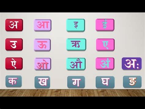 Hindi Alphabets : Swar, Vyanjan || Hindi Varnamala || अआइईउऊ,क से कबूतर ...