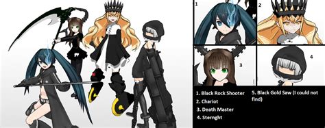 Black rock shooter characters by XDeiDaX on DeviantArt