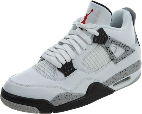 Nike Herren Air Jordan 4 Retro og Basketballschuhe, Weiß (White Fire Red Black Tech Grey), 50.5 ...