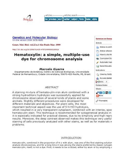 Hematoxylin Method | PDF | Staining | Mitosis