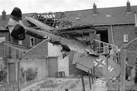 Luftwaffe aircraft crashed into a house during the Battle of Britain - WW2 HistoryBook