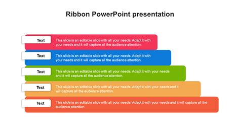 Stunning Ribbon PowerPoint Presentation Template Themes