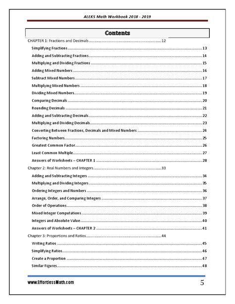 ALEKS Math Placement Assessment Workbook 2018 – 2019: The Most ...