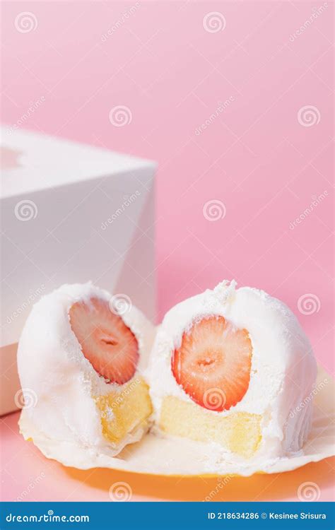 Delicious Strawberry Daifuku, Japanese Rice Cake Stock Photo - Image of ...