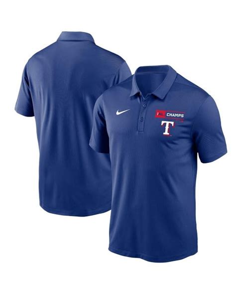 Nike Texas Rangers 2023 American League Champions Franchise Performance Polo Shirt in Blue for ...