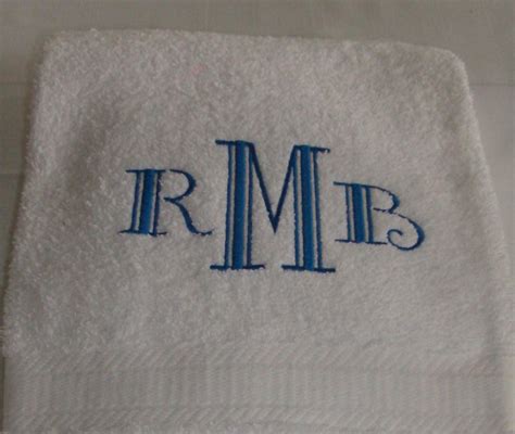 Monogrammed Towel Set Three Pieces Personalized