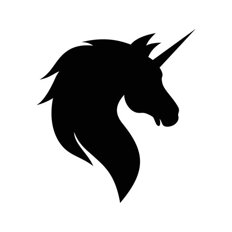 Unicorn Head Silhouette Vector Art, Icons, and Graphics for Free Download