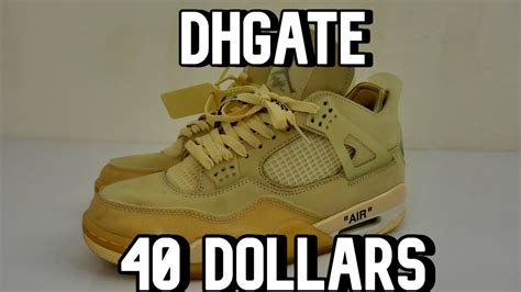 Best Dhgate 40$ Jordan 4 Off White Sail - YouTube