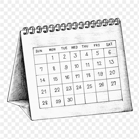 Drawing calendar cartoon clipart png | Free PNG Sticker - rawpixel