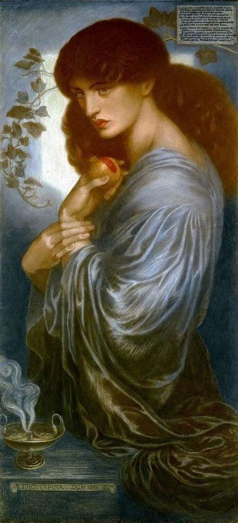 Description of the painting by Dante Rossetti “Proserpina”Description picture - Rossetti Dante