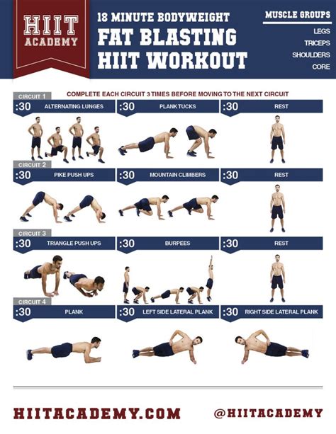 46 best HIIT Workouts For Men images on Pinterest | Exercise routines ...