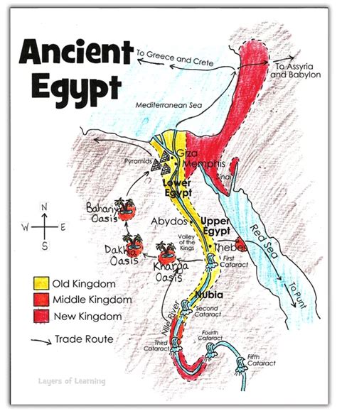 Map of Ancient Egypt - Layers of Learning Ancient Egypt Map, Ancient Egypt Unit Study, Ancient ...