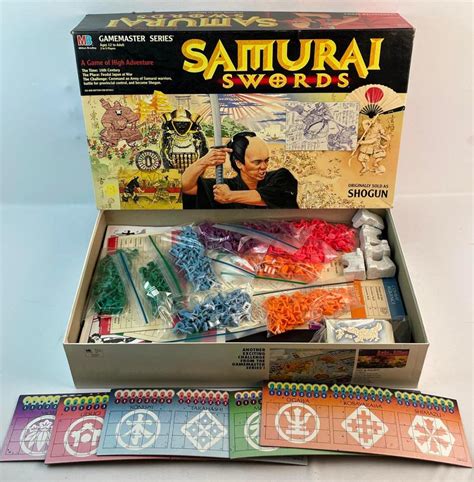 Lot - 1995 Milton Bradley Shogun Samurai Swords Board Game COMPLETE