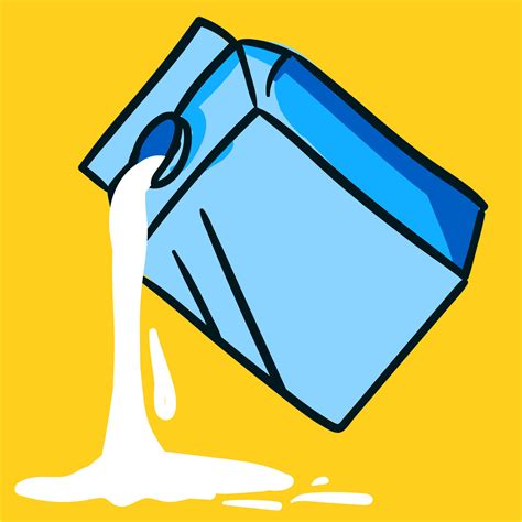 Milk in box, illustration, vector on white background 13555800 Vector ...