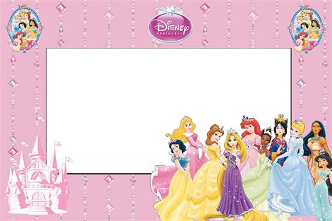 Princesas Disney (Todas Juntas) - Kit Completo com molduras para convites, rótulos para ...