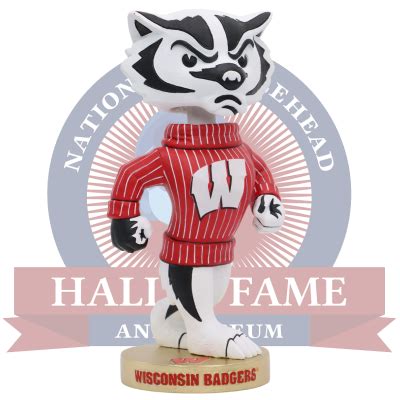 Bucky Badger Wisconsin Badgers Mascot Gold Base Bobblehead – National ...