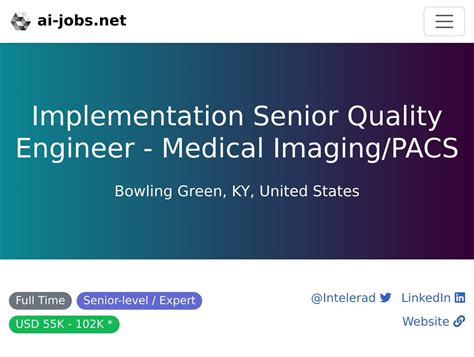 [HIRING] Implementation Senior Quality Engineer - Medical Imaging/PACS ...