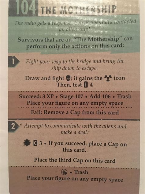 The Mothership (Fallout: The Board Game) | Fallout Wiki | Fandom