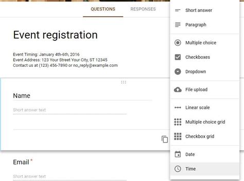 How to Create an Event Registration Form with Google Forms - Make Tech ...