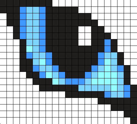 Light Blue Cats Eye Kandi Pattern | Pixel art templates, Pixel art grid ...