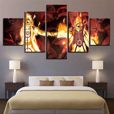 Canvas Painting Wall Art Modern Home Decor 5 Pieces Anime Cartoon Naruto Pictures HD Prints ...