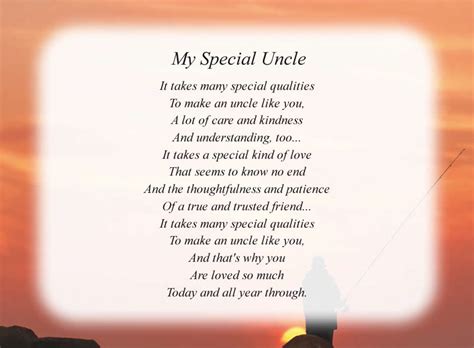 My Special Uncle - Free Uncle Poems