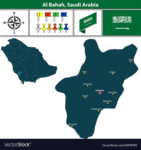 Map of al bahah saudi arabia Royalty Free Vector Image