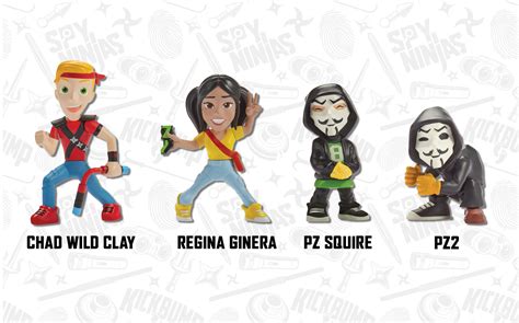 Figure 4-Pack with Chad Wild Clay - Spy Ninjas