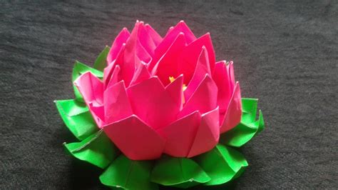 Origami ideas: Origami Lotus Flower Instructions Youtube