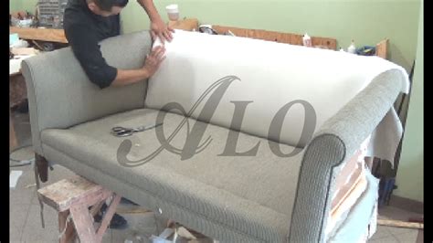 Diy How To Reupholster A Couch With Roll Arms Alo Upholstery You