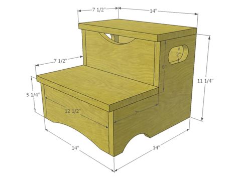 Woodworking Project: How to Build a Storage Step Stool for Kids ...