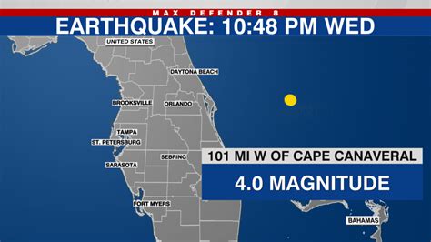 Rare 4.0 earthquake recorded off Florida coast