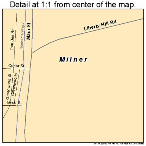 Milner Georgia Street Map 1351604