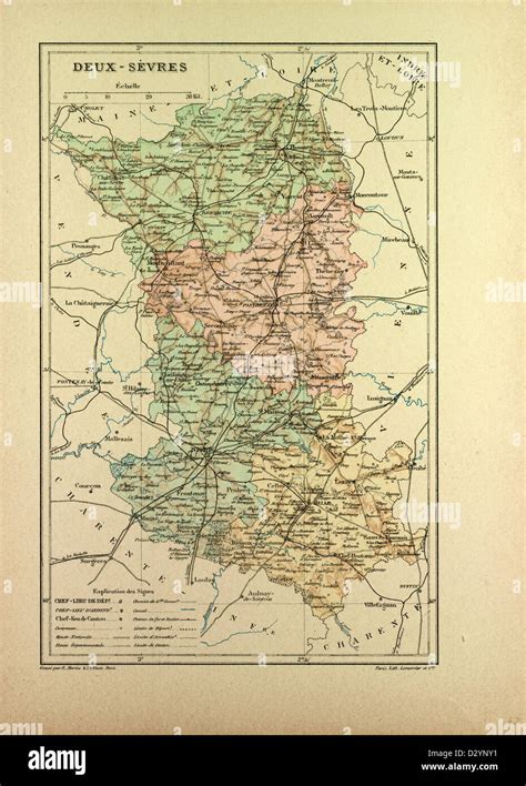 MAP OF DEUX-SÈVRES FRANCE Stock Photo - Alamy