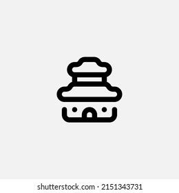 Pagoda Icon Sign Vectorsymbol Logo Illustration Stock Vector (Royalty ...