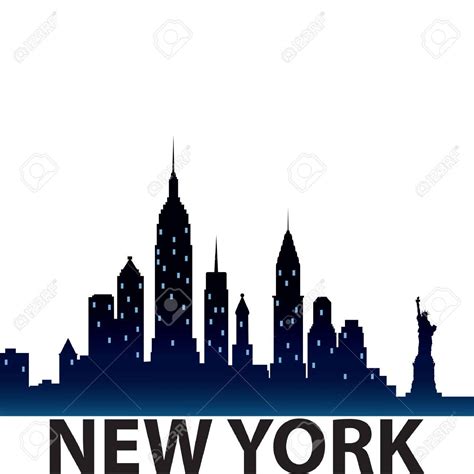 the new york city skyline is shown in black and white, with text that reads new york