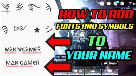 HOW TO ADD COOL SYMBOLS AND FONTS TO YOUR NAME🔥🔥 | CALL OF DUTY MOBILE - YouTube