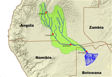 Okavango River Map