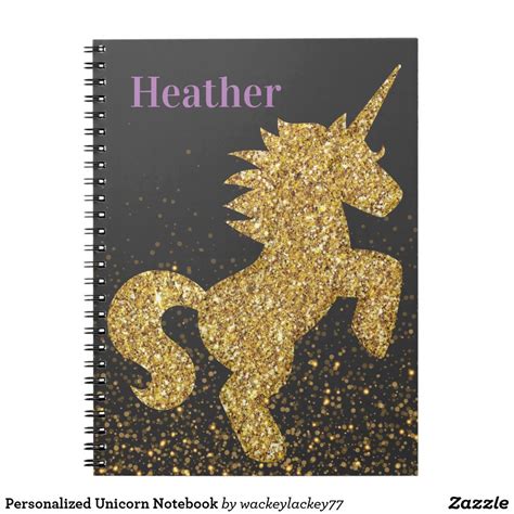 Personalized Unicorn Notebook | Zazzle.com | Unicorn notebook, Custom notebooks, Personalised