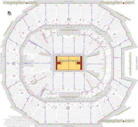 Charlotte Spectrum Center seating chart - Basketball plan for Charlotte ...