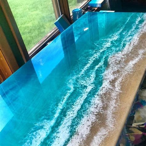 Purple sand and Ocean blue table #epoxytabletop Epoxy Table Top, Epoxy ...