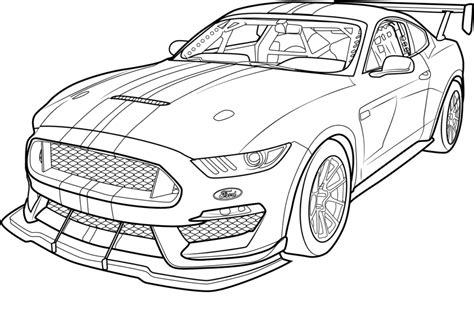 Ford Mustang coloring book to print and online