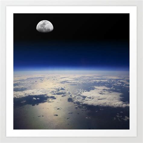 Buy Earth and Moon Art Print by space99. Worldwide shipping available at Society6.com. Just one ...