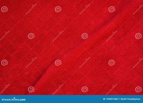 Terry Pleated Fabric Texture. Red Color Stock Photo - Image of design, background: 159691468