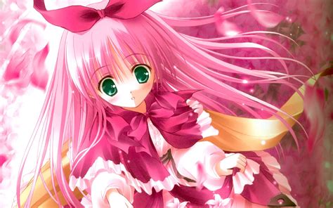 Pink Anime Girl HQ Desktop Wallpaper 22083 - Baltana