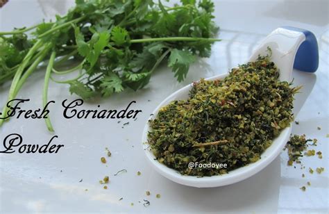 Fresh Coriander leaves Powder.