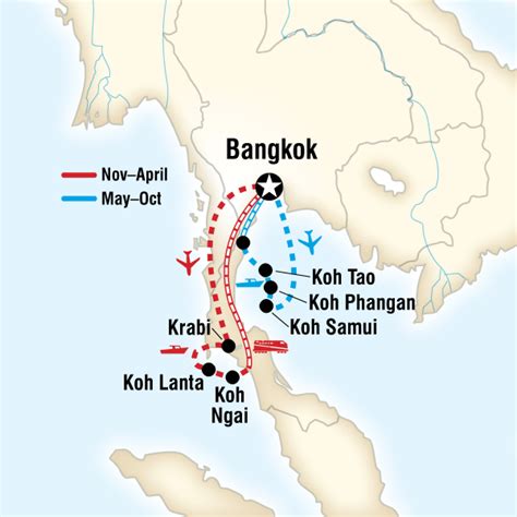 Map of the route for Thailand Island Hopping | Thailand island hopping, Thailand vacation ...